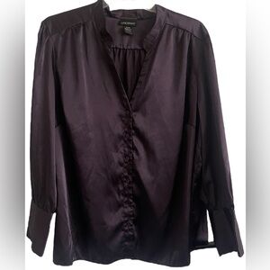 Lane Bryant V-Neck Purple Smooth Long Sleeve
Airy Blouse Size 26/28